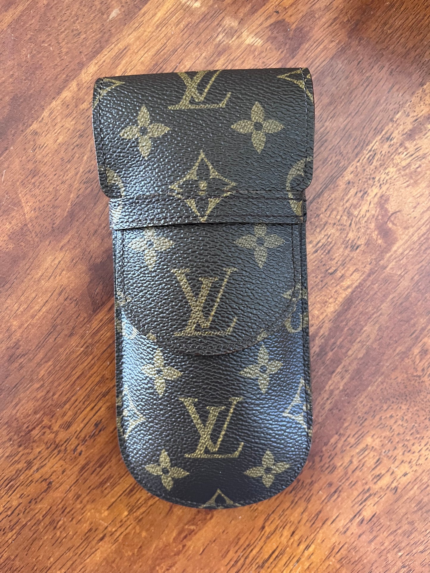 Louis Vuitton Etui Lunette Eyeglasses Case/Brown Monogram/Vintage