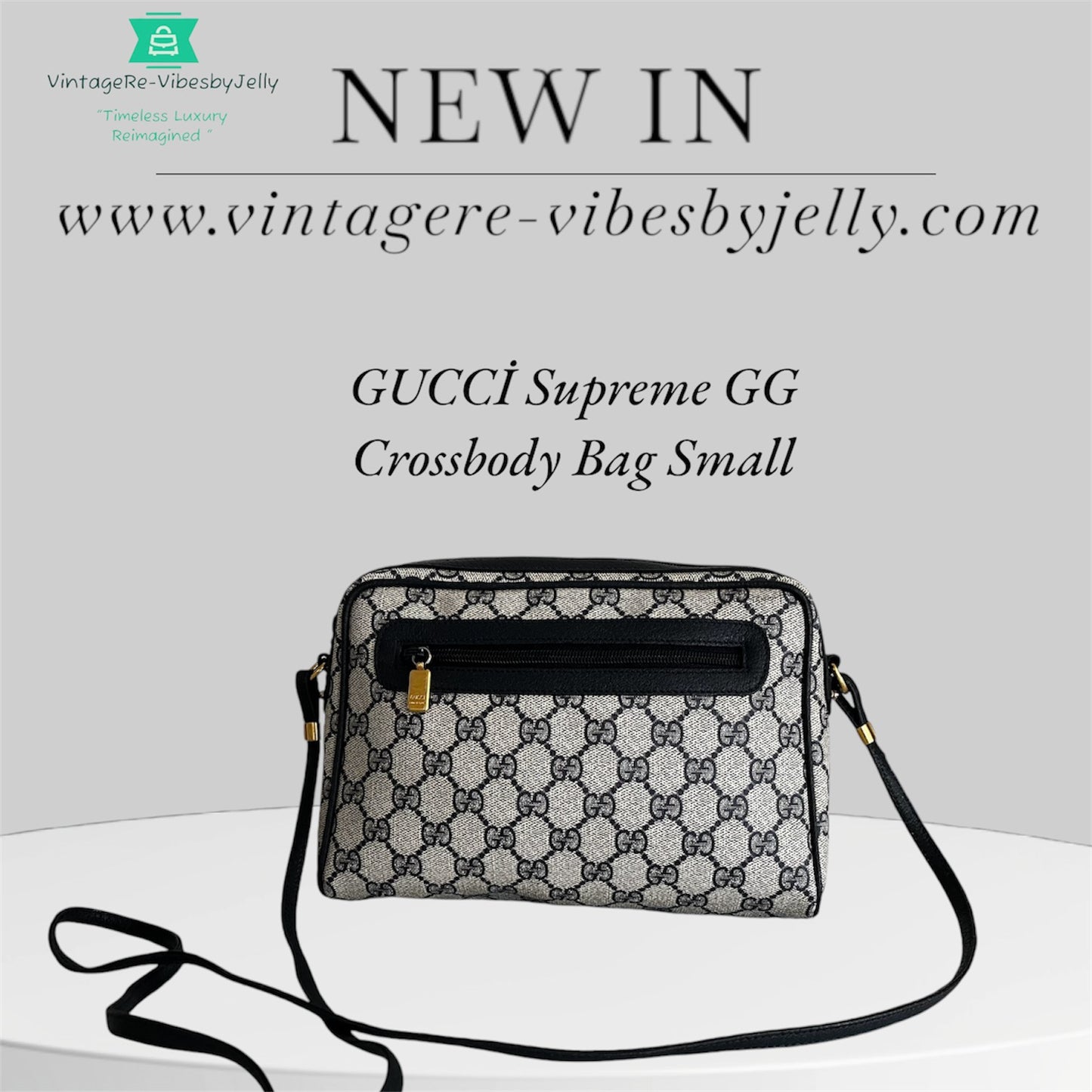 Gucci Supreme GG Web Crossbody Bag/Small