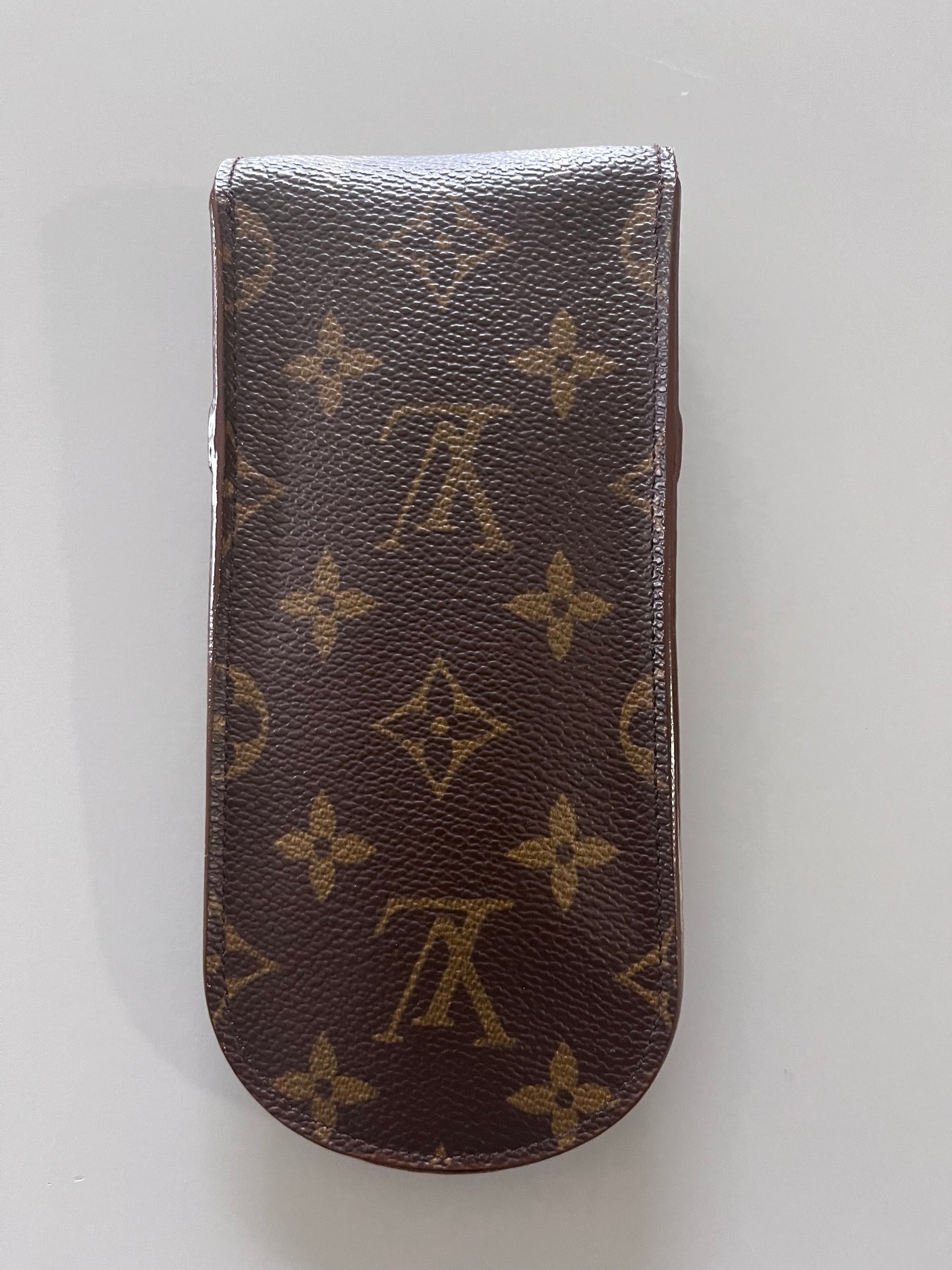 Louis Vuitton Etui Lunette Eyeglasses Case/Brown Monogram/Vintage