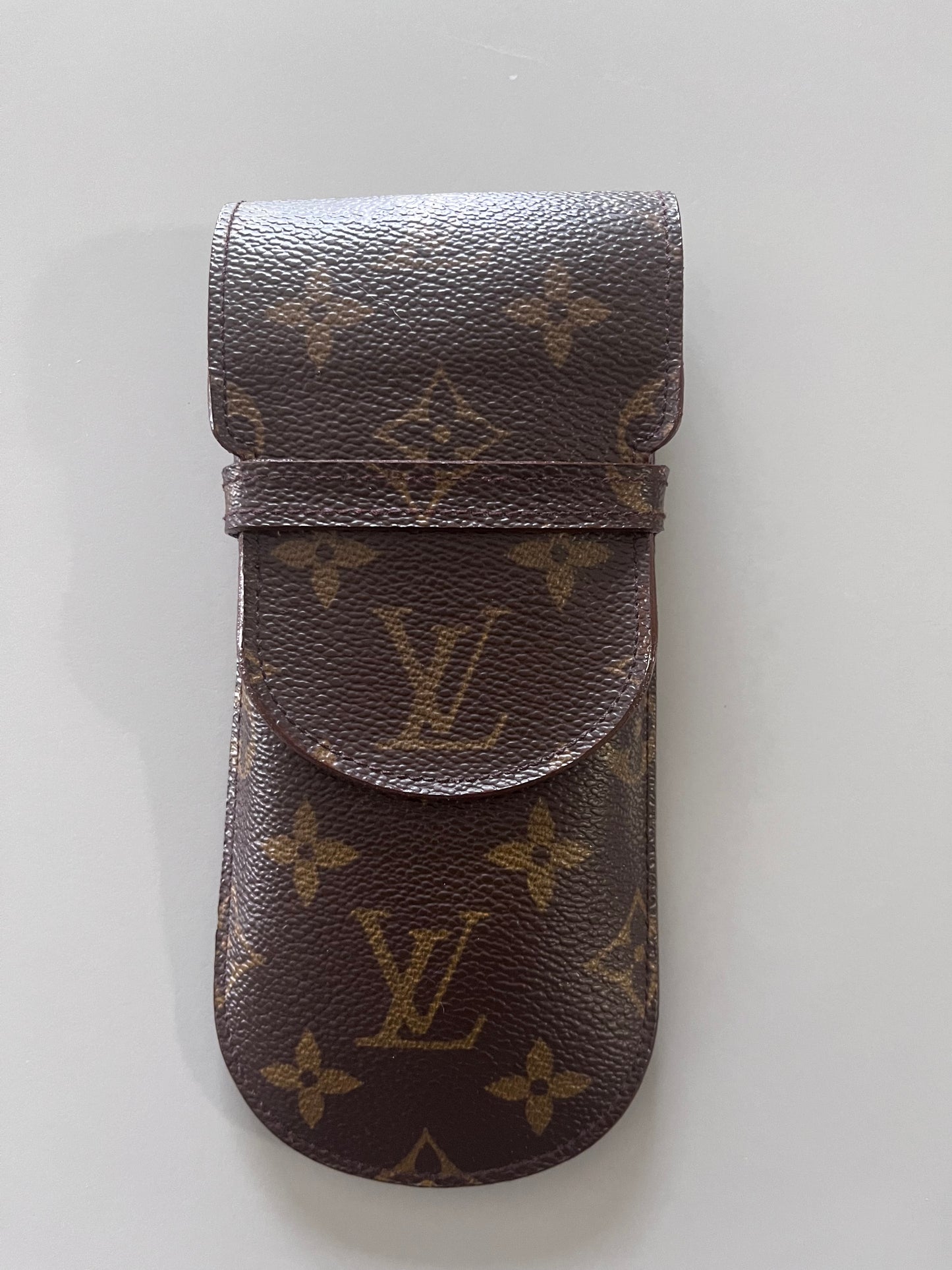 Louis Vuitton Etui Lunette Eyeglasses Case/Brown Monogram/Vintage