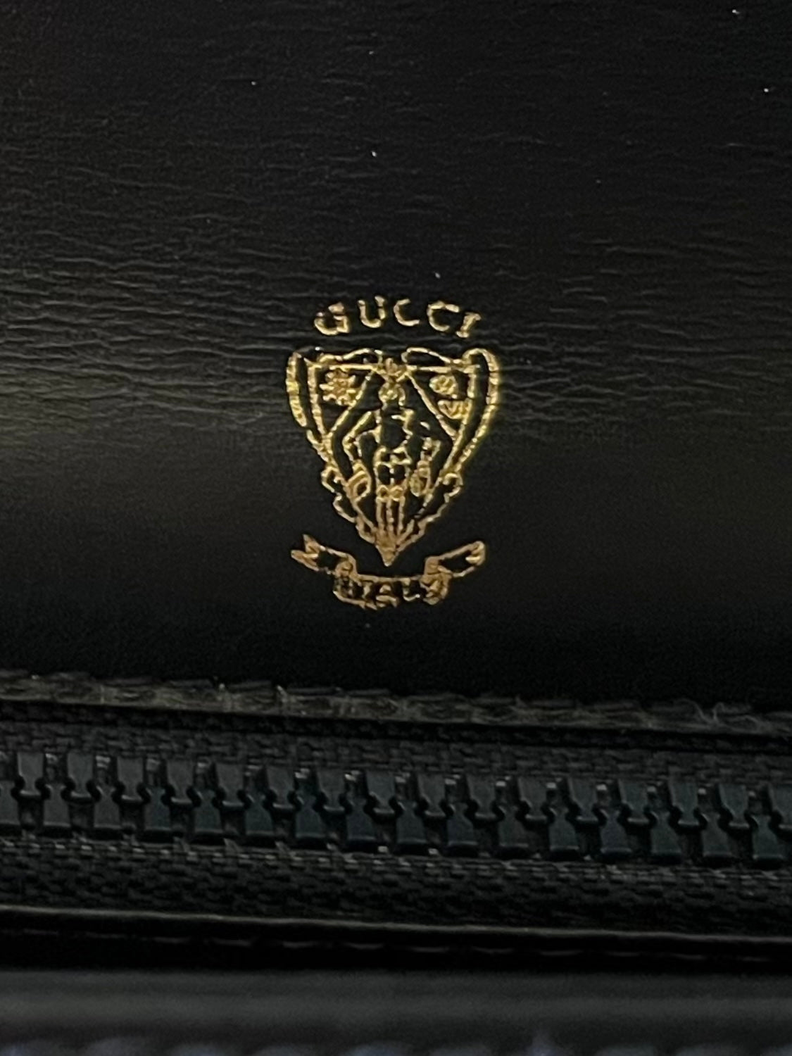 Gucci Blue Leather Crossbody Bag/Vintage