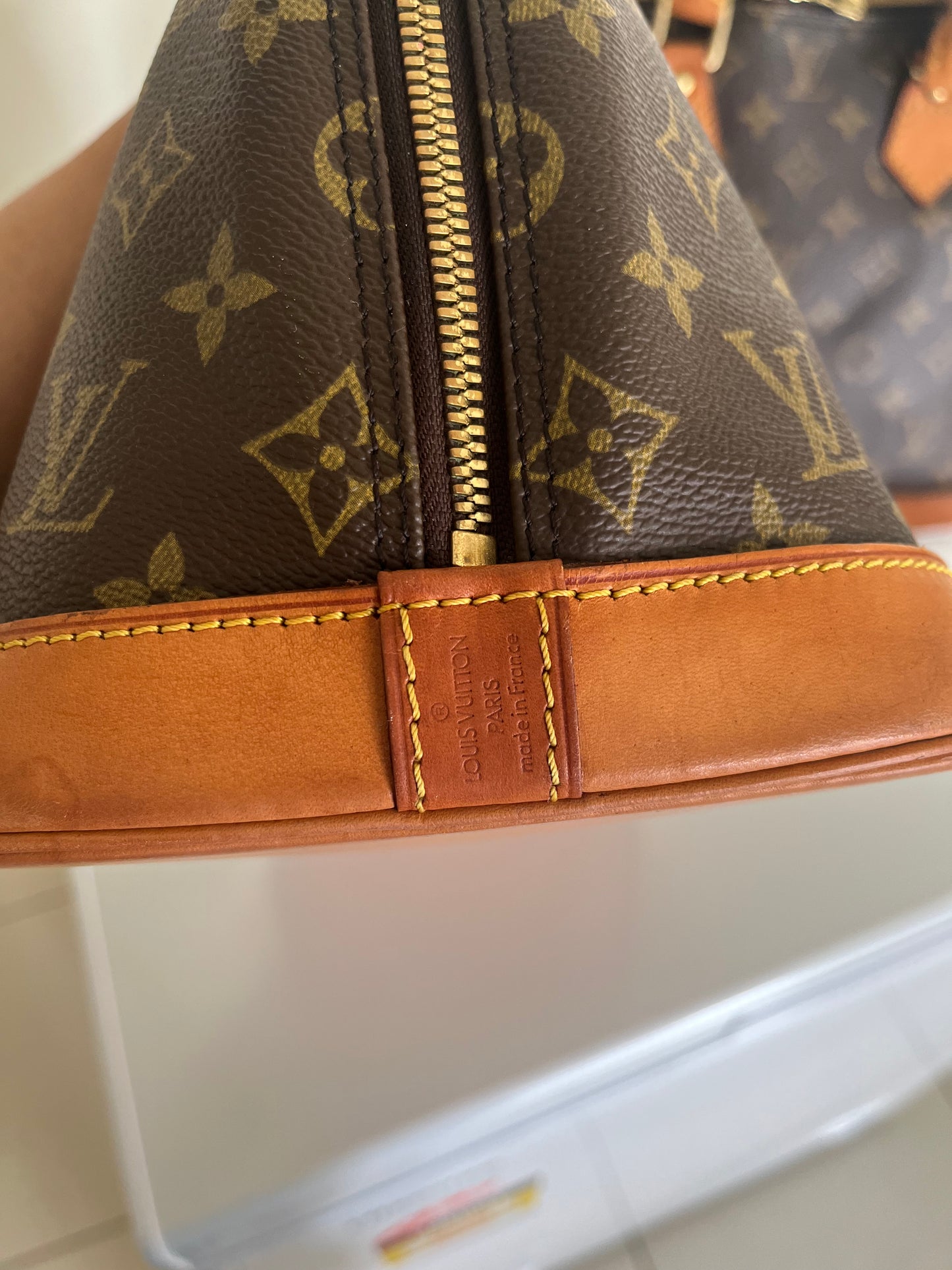 Authentic Louis Vuitton Alma PM Brown Monogram/Vintage/with Authenticity Certificate