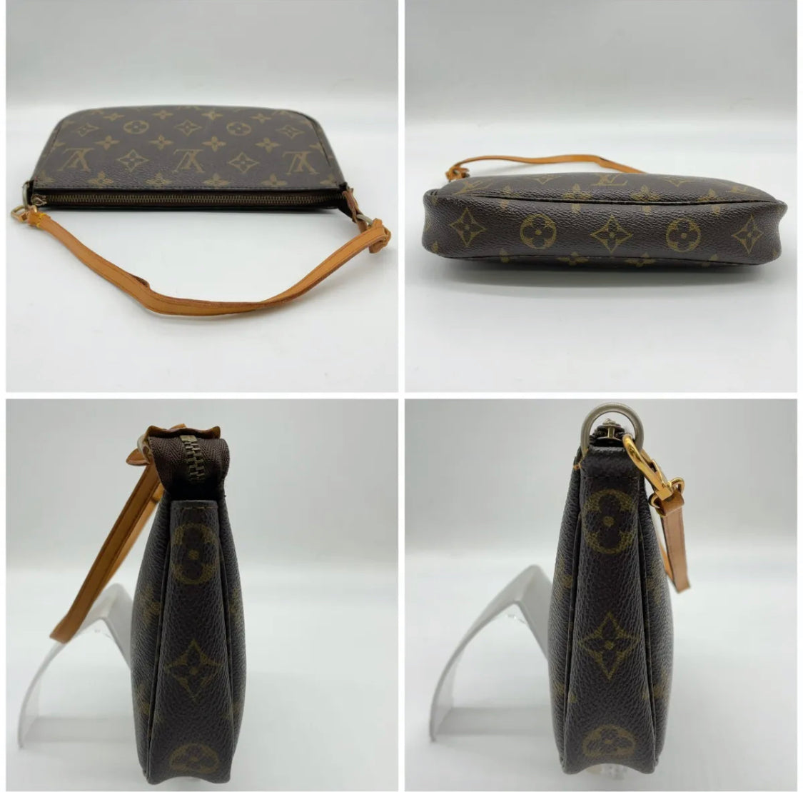 Authentic Louis Vuitton Pochette Brown Monogram/Vintage