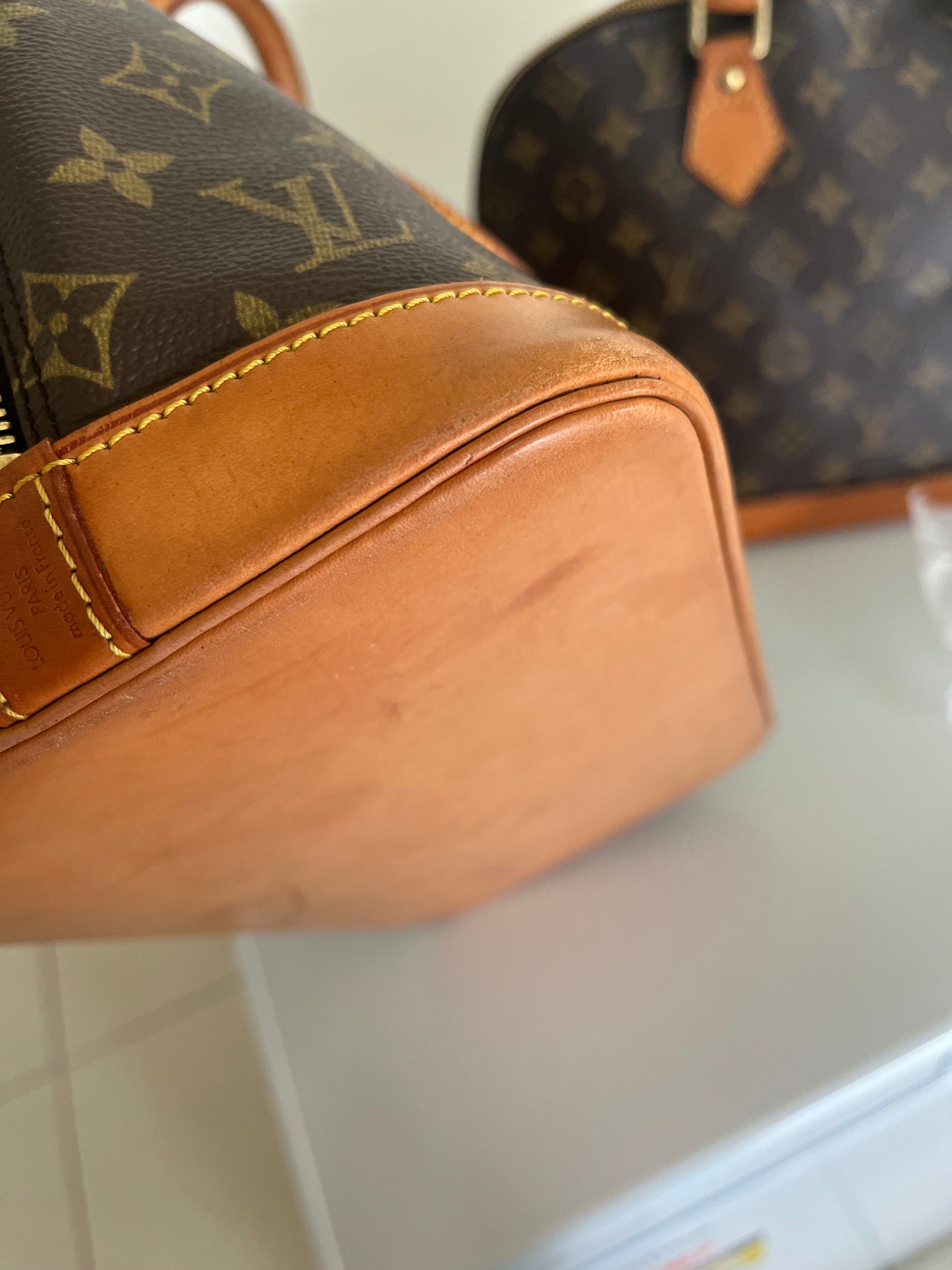 Authentic Louis Vuitton Alma PM Brown Monogram/Vintage/with Authenticity Certificate