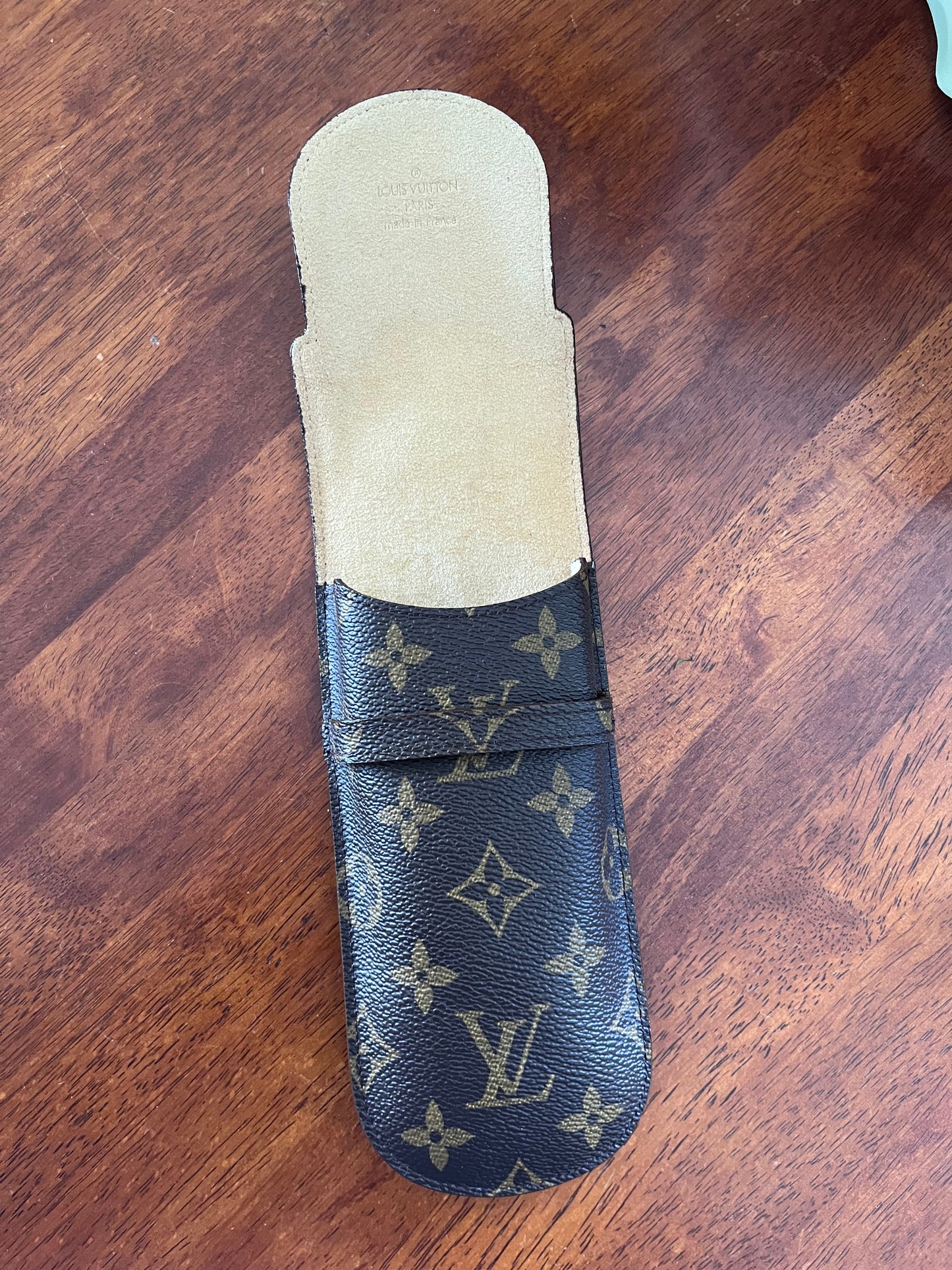 Louis Vuitton Etui Lunette Eyeglasses Case/Brown Monogram/Vintage