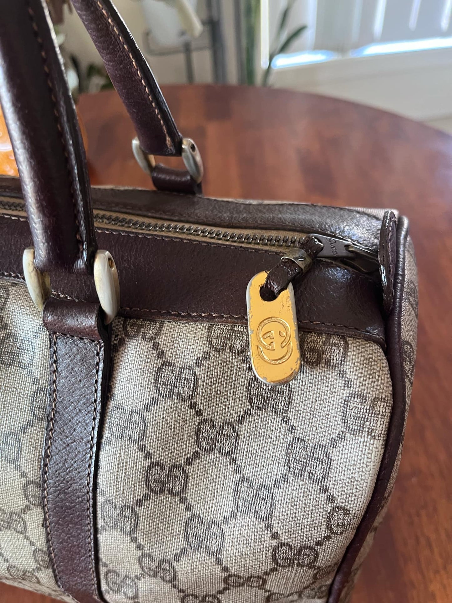 Gucci GG Web Boston Bag/Authentic/Vintage