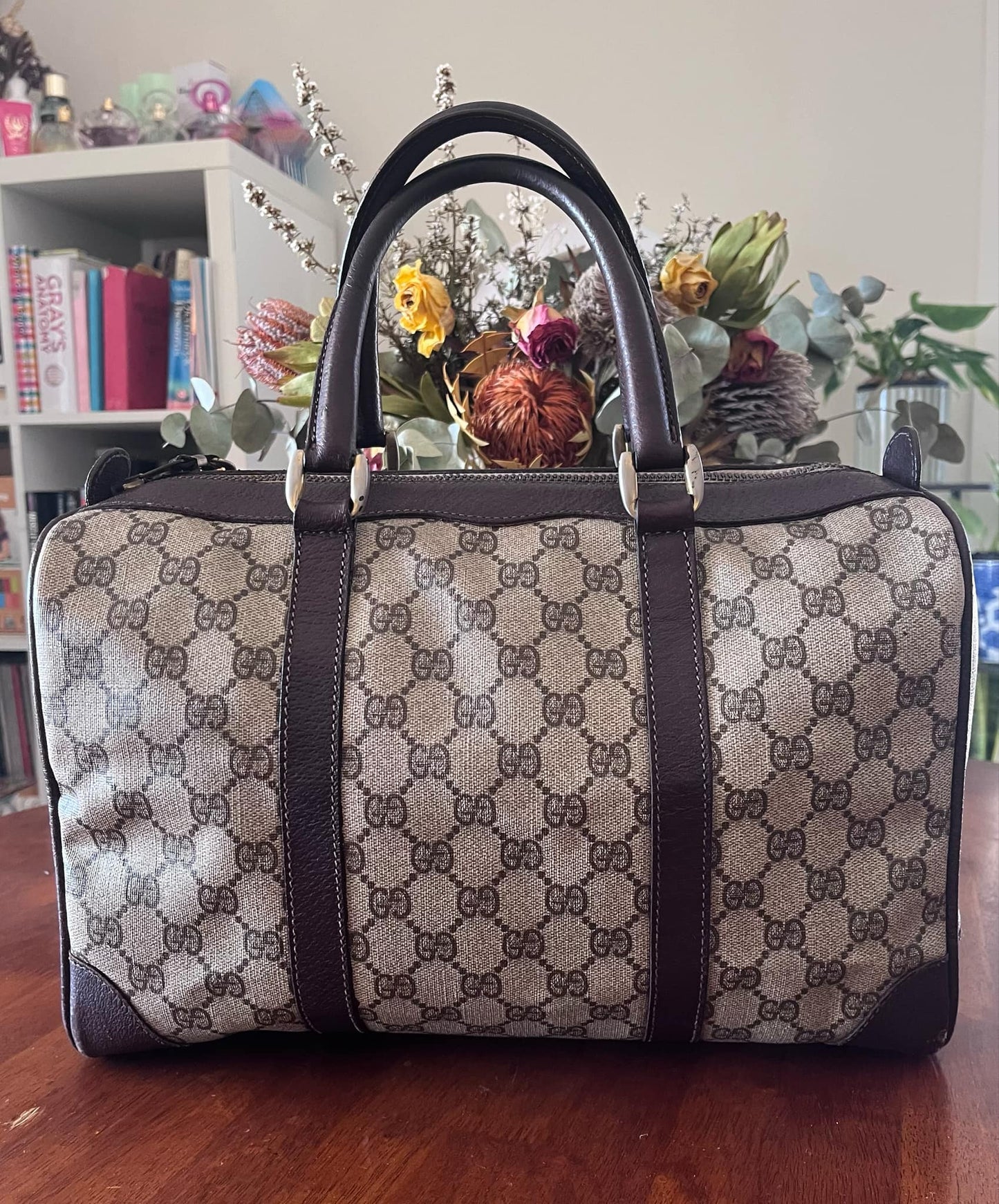 Gucci GG Web Boston Bag/Authentic/Vintage