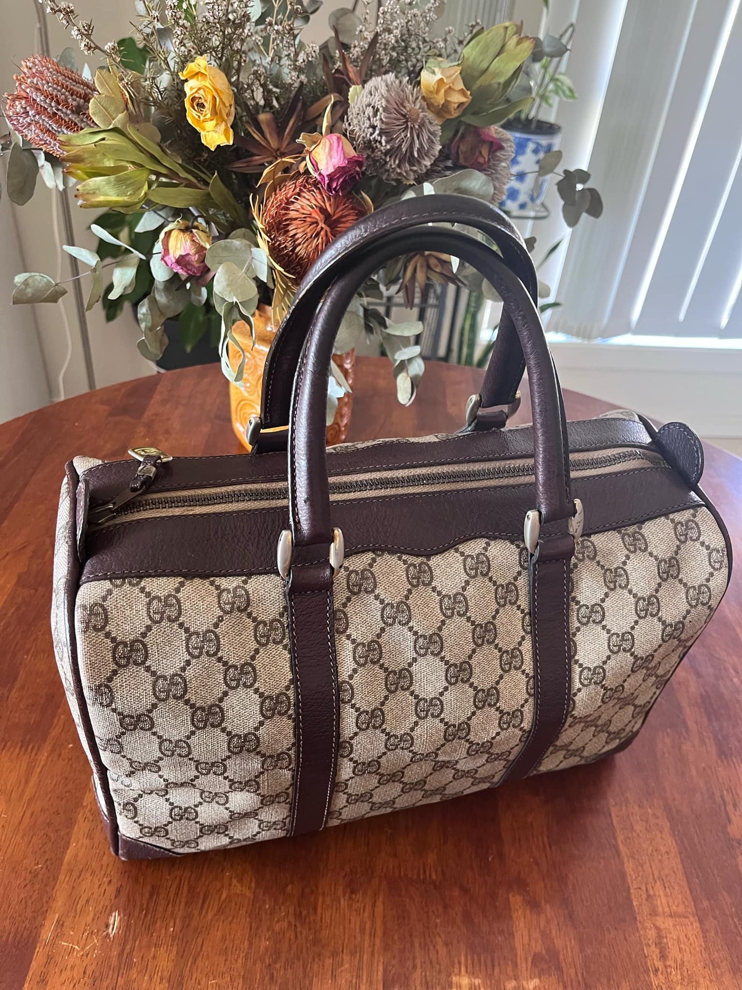 Gucci GG Web Boston Bag/Authentic/Vintage